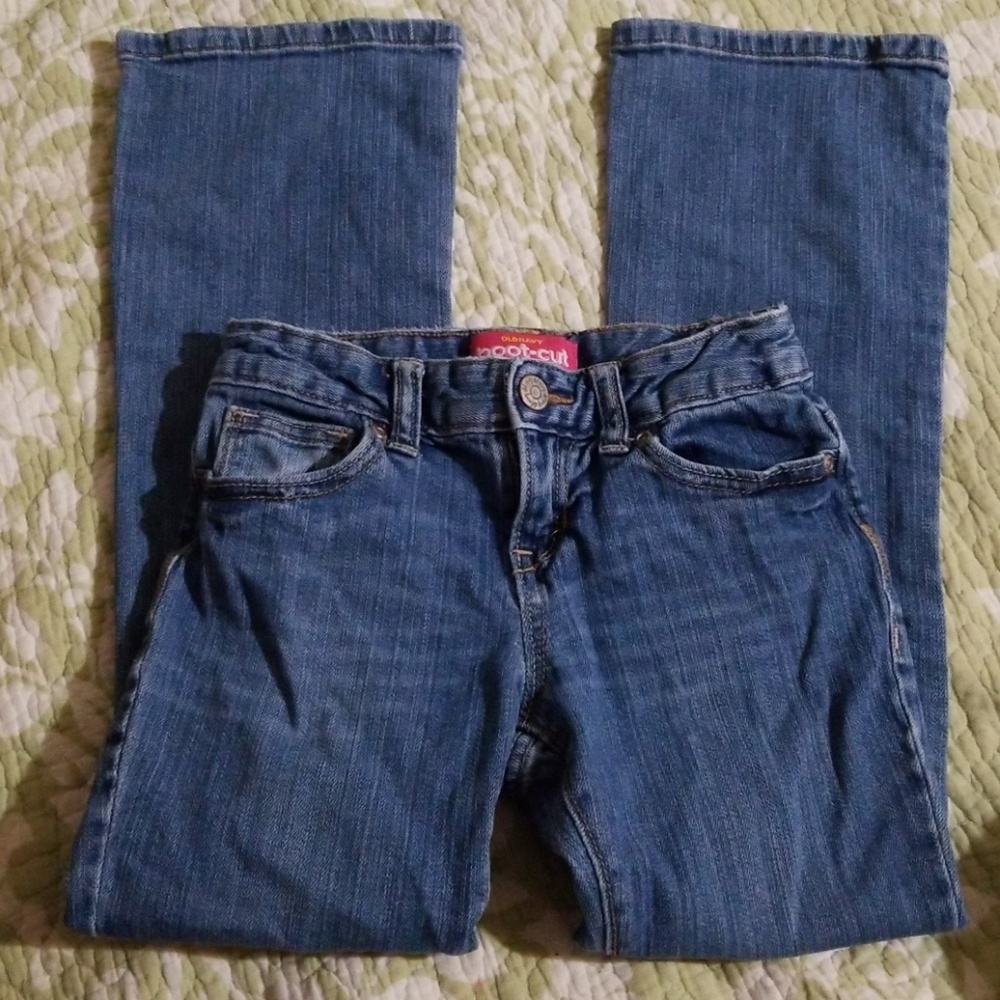 Old Navy size 7 little girl blue jeans!!